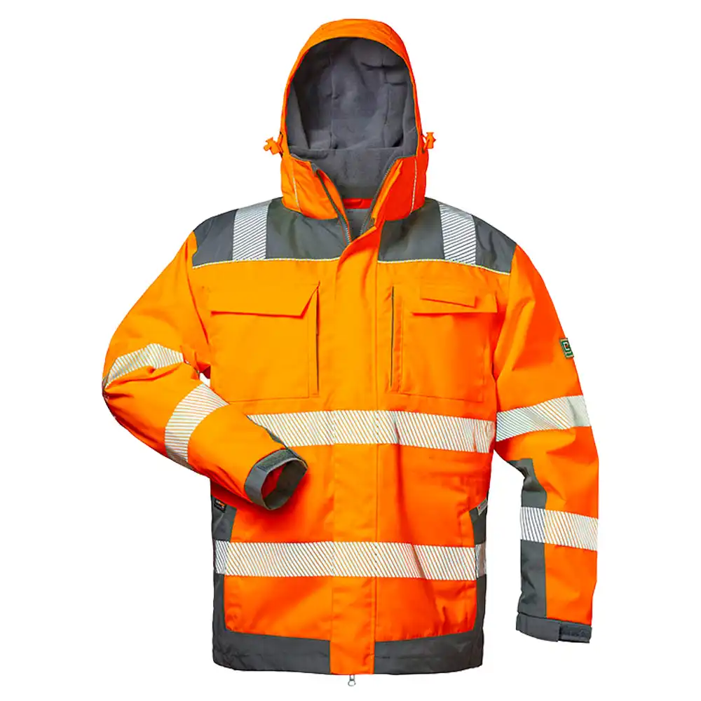 Warnschutz-Winterjacke 2in1 "NIKLAS"Orange/Grau in L - Thumbnail 1