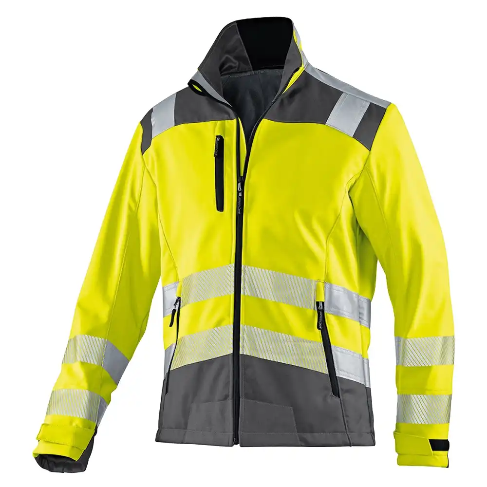 Warnschutz Softshelljacke "REFLECTIQ" in warngelb/anthrazit, 3XL - Bild 1