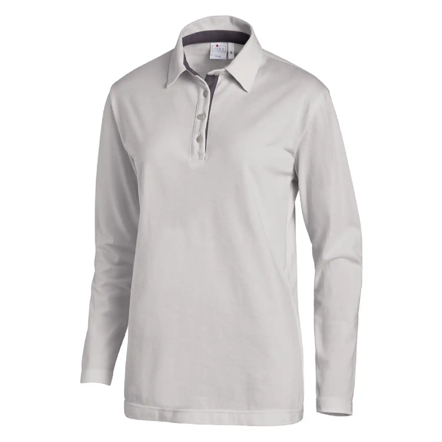 Polo-Shirt "08/2638" in silbergrau, L - Thumbnail 1