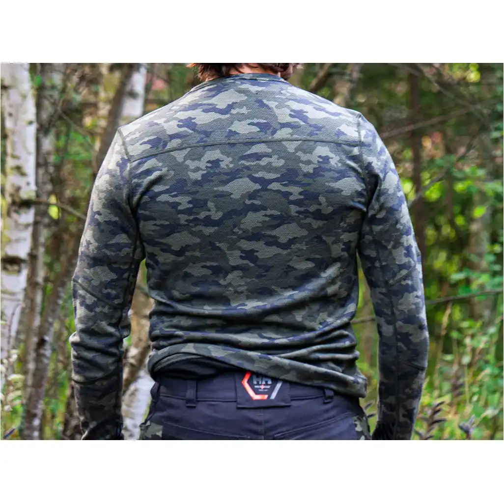 Langarmshirt "LIFA MERINO CREWNECK" Camo in L - Thumbnail 3