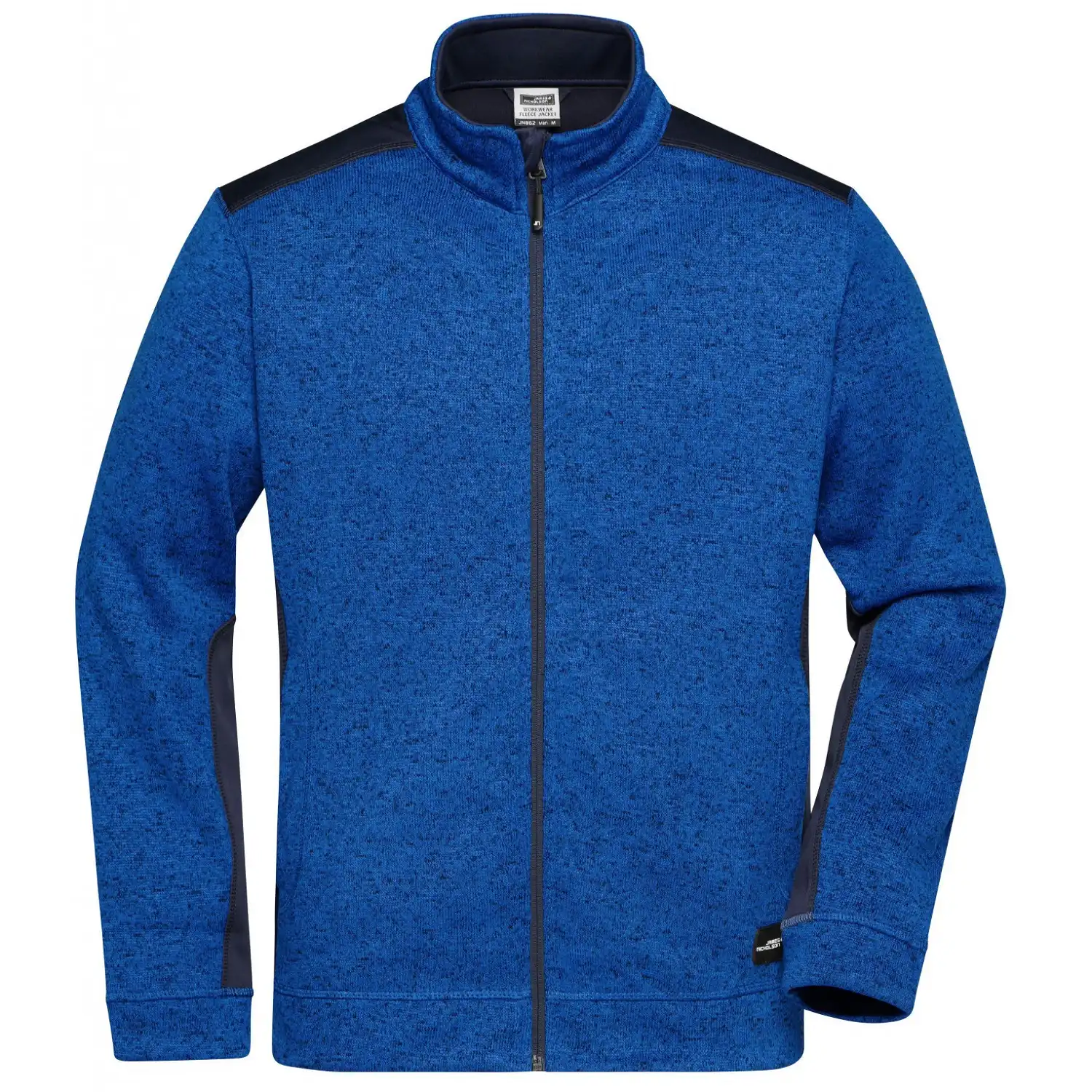 Strick Fleece Jacke "JN862" in royal-melange/navy, XS - Bild 1
