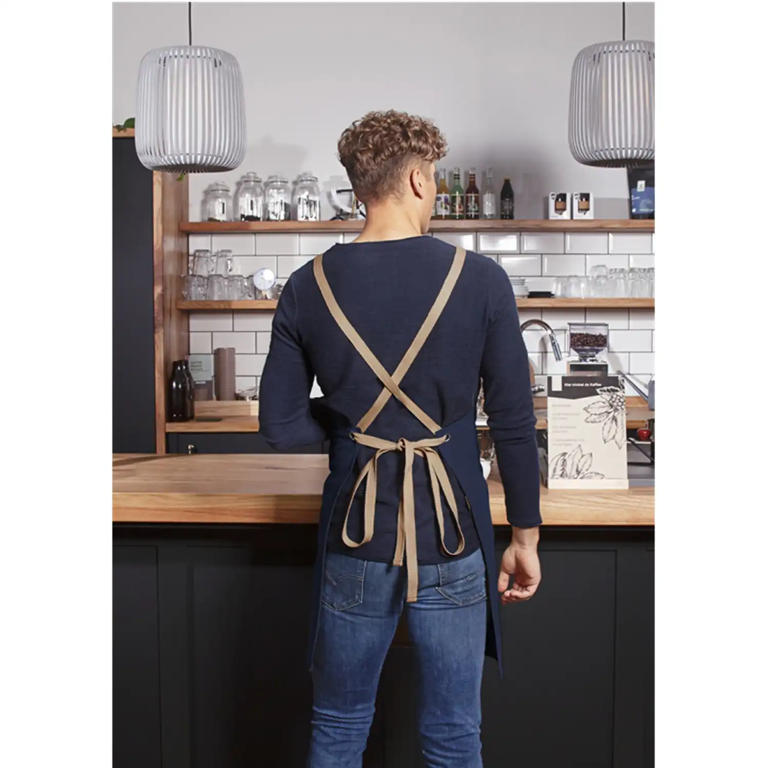 Latzschürzen Urban-Nature "LS 39" in stahlblau - Thumbnail 4