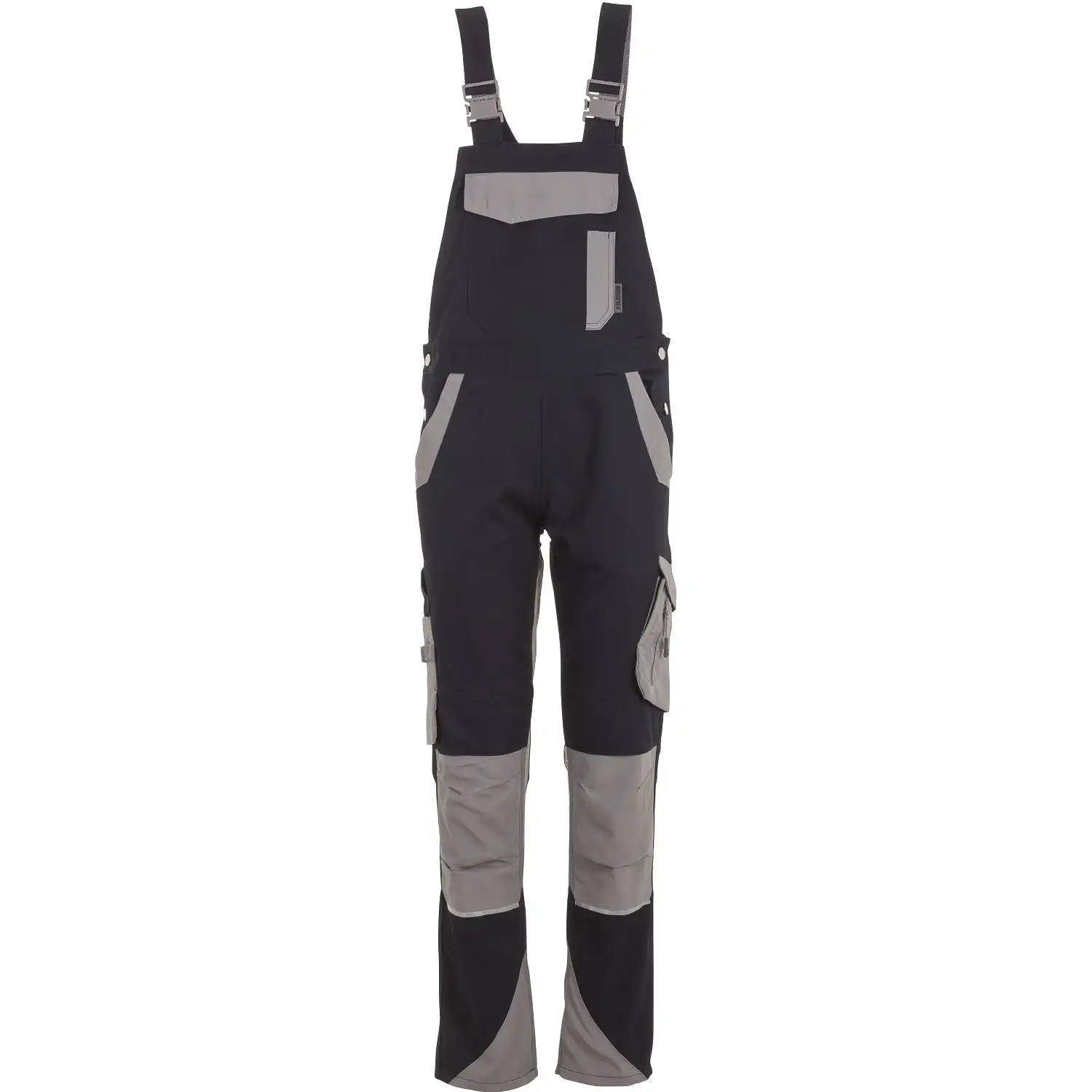 Damen Stretch-Latzhose "Norit" in schwarzblau/zink, 36 - Thumbnail 1