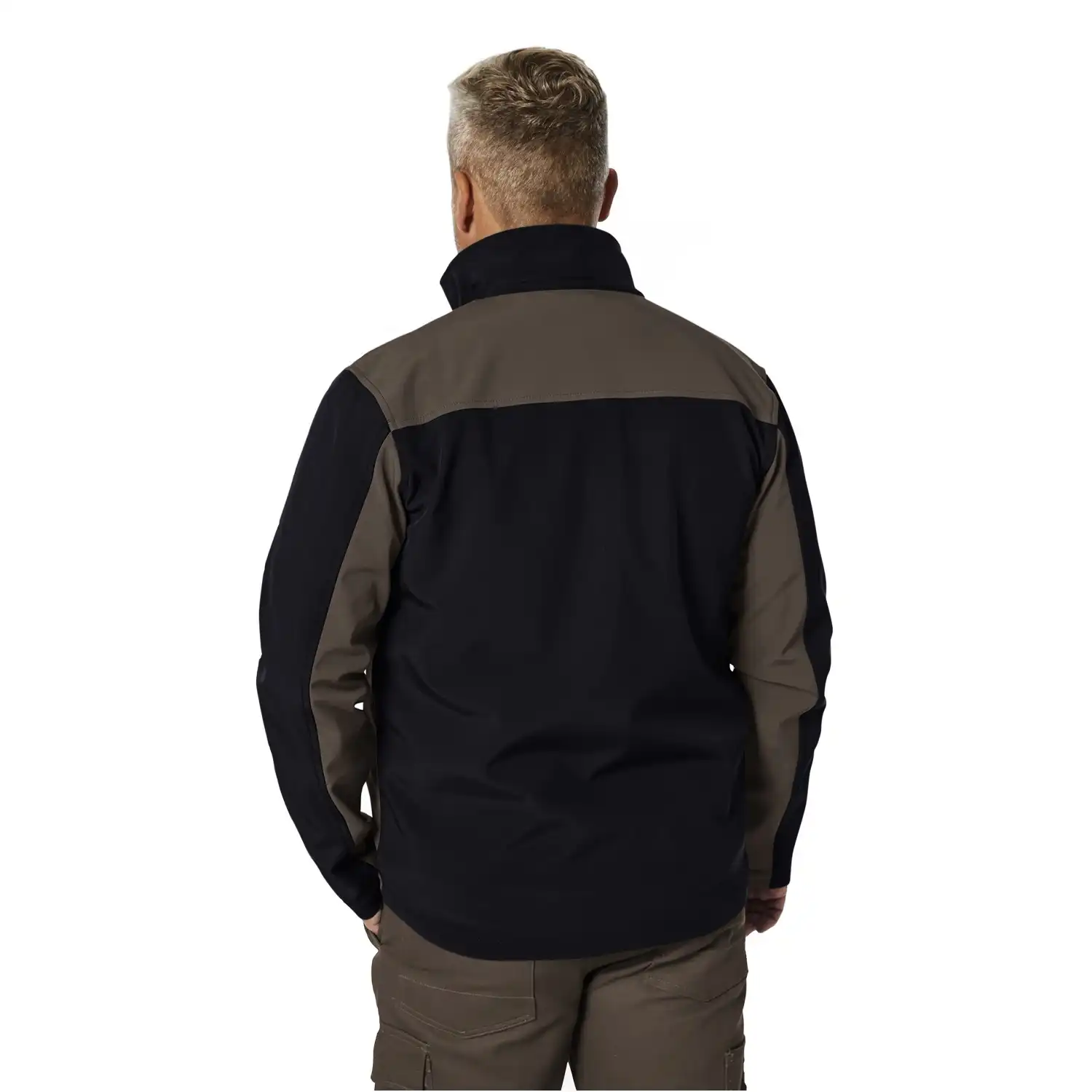 Softshelljacke "BASIC" in schlamm/schwarz, XL - Thumbnail 2