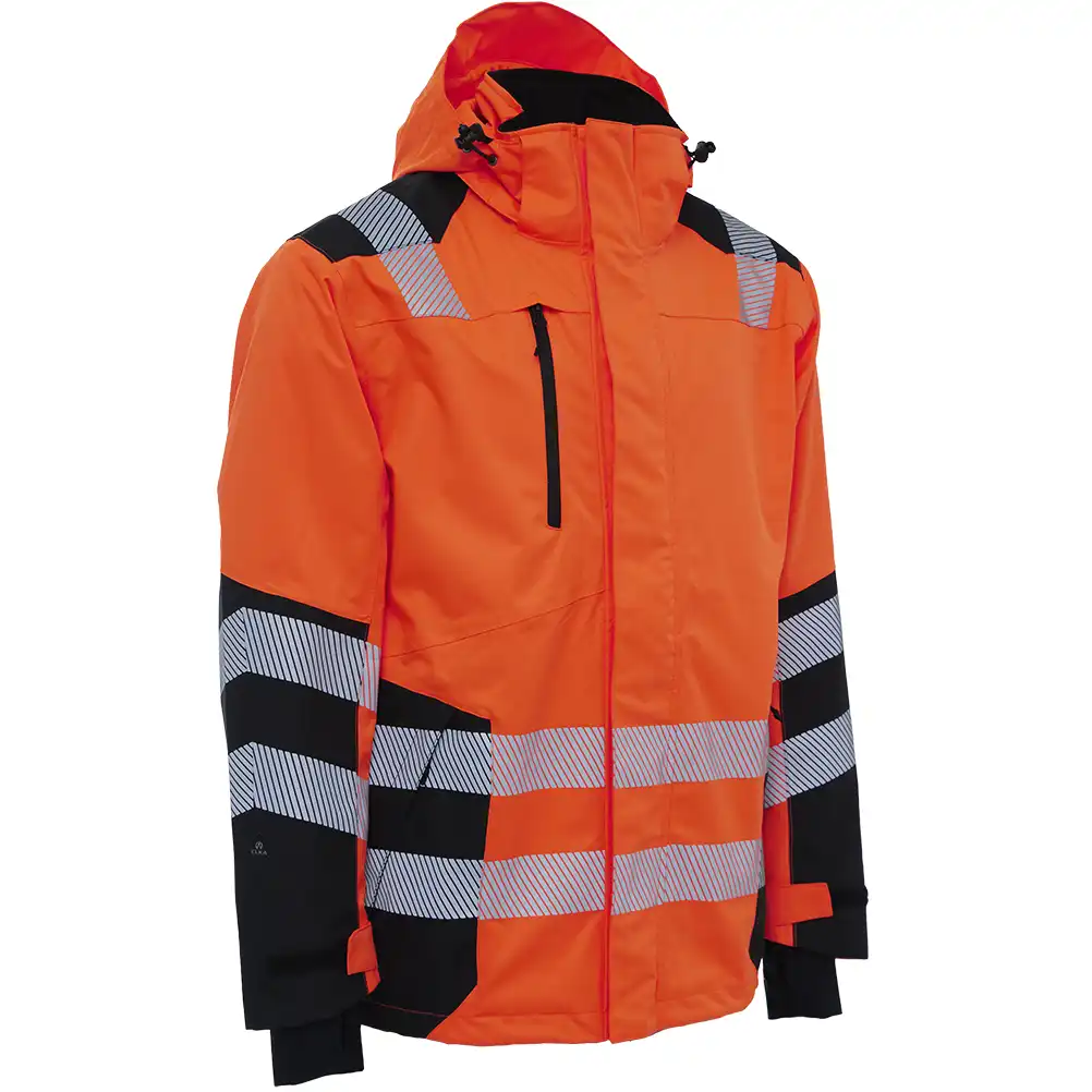 Warnschutz Stretch Regenjacke "186003R" Visible in orange/schwarz, L - Thumbnail 1