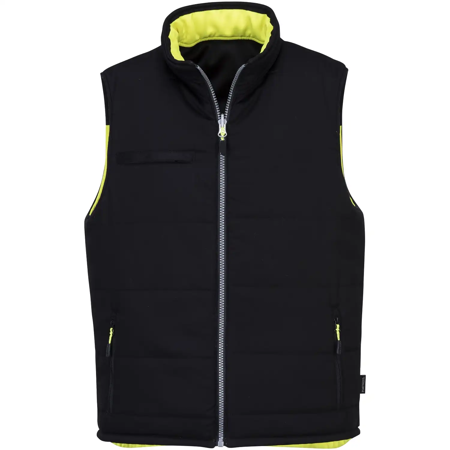 Warnschutz Winterweste "PW374" wendbar PW3 in gelb/schwarz, L - Thumbnail 3