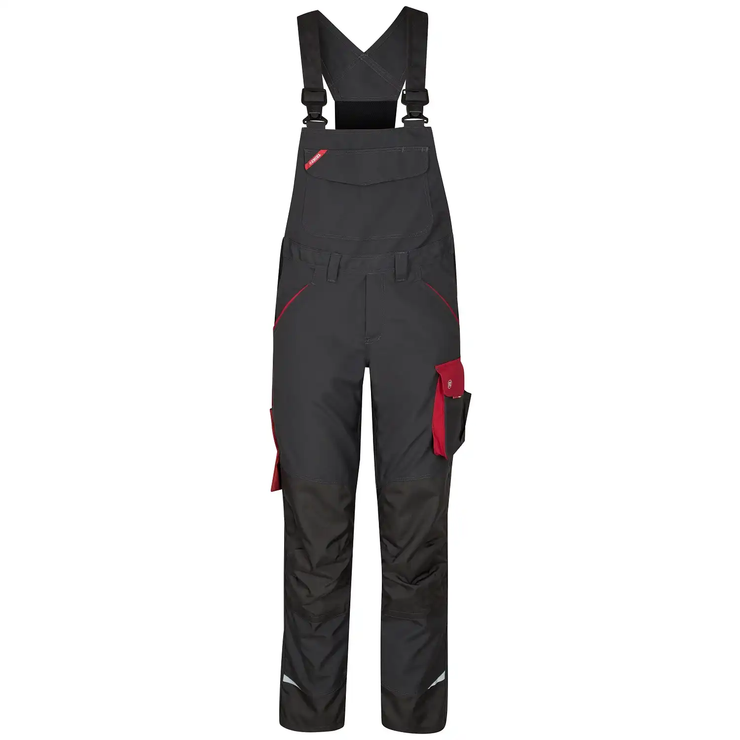 Damen Latzhose "3815-254" Galaxy in anthrazit/rot, 34 - Bild 1