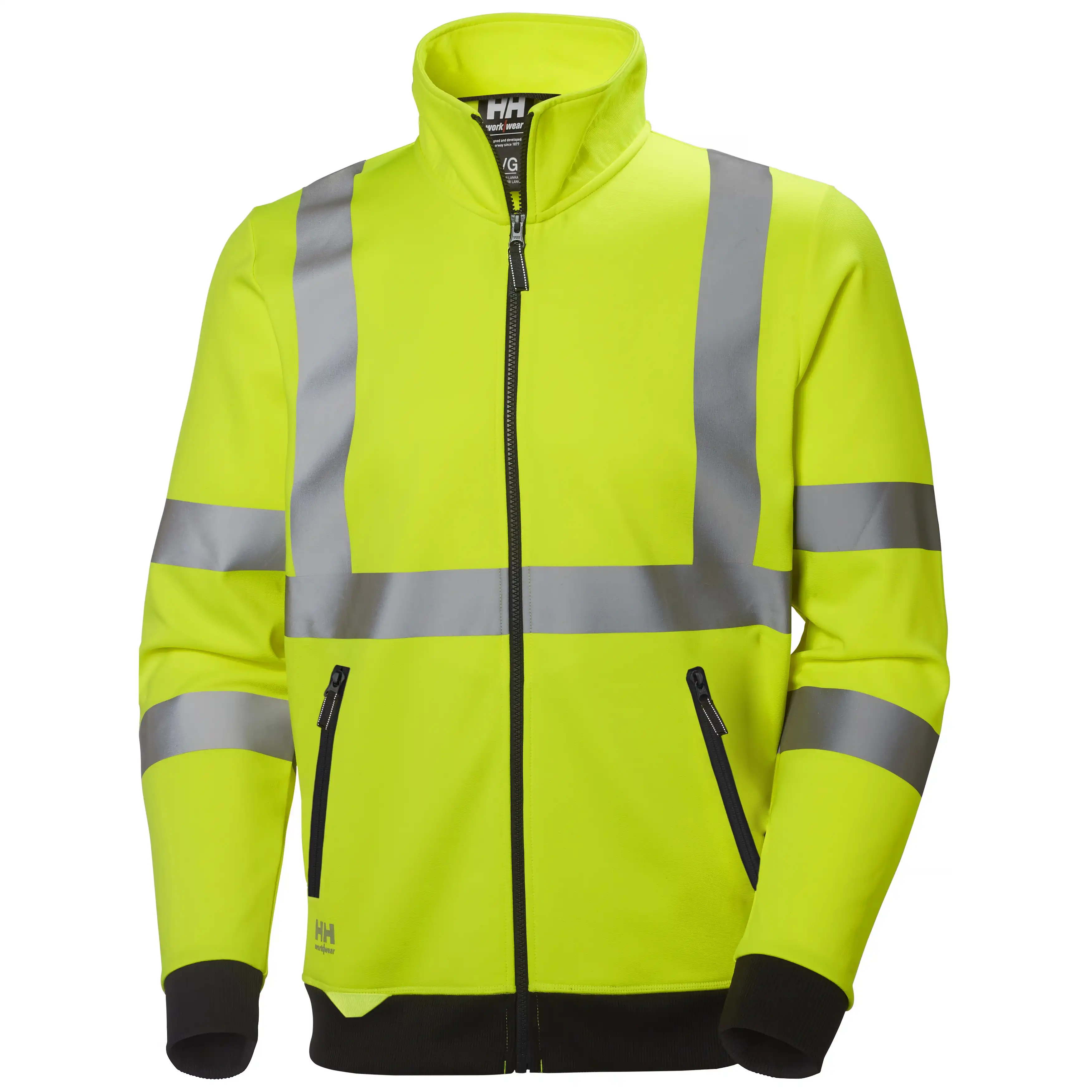 Warnschutz Sweatjacke "ADDVIS" in gelb, L - Thumbnail 1