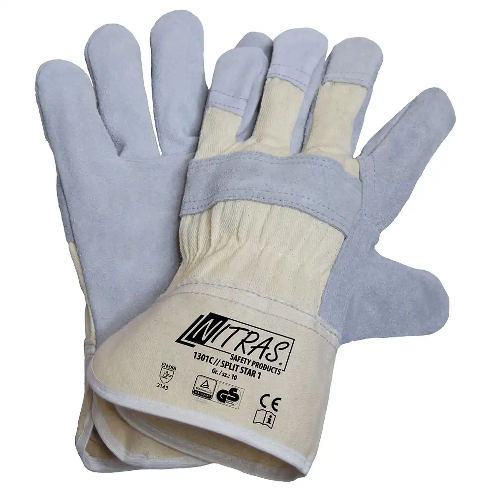 Rindspaltleder-Arbeitshandschuhe "SPLIT-STAR 1" in 10 (XL) - Bild 1