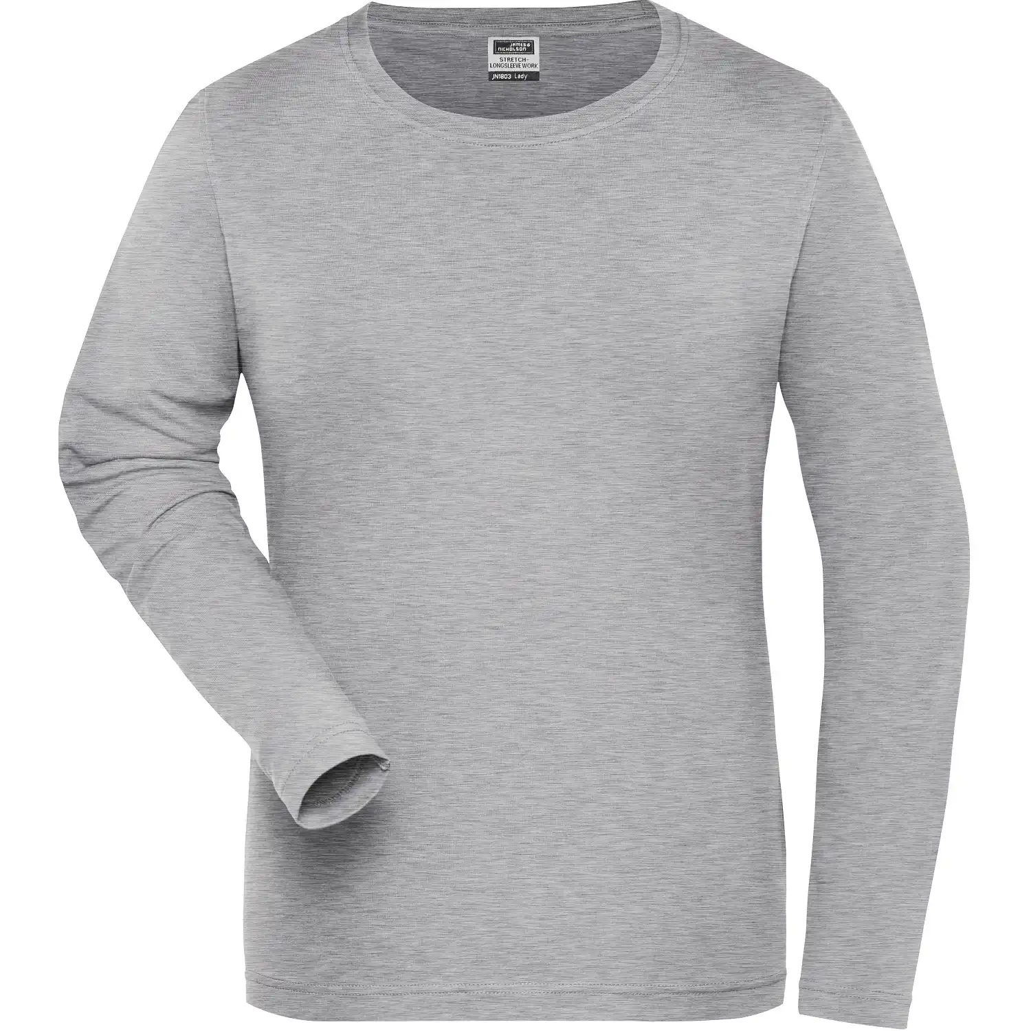Damen Bio Stretch Langarmshirt "JN1803" UV-Schutz in grey-heather, 3XL - Bild 1