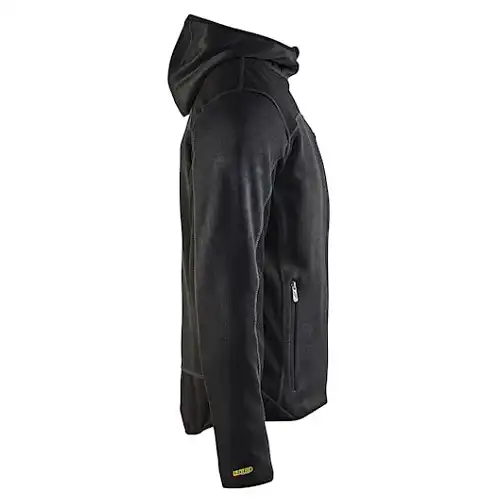 Strickjacke "4930" mit Softshell in dunkelgrau/schwarz, L - Thumbnail 4