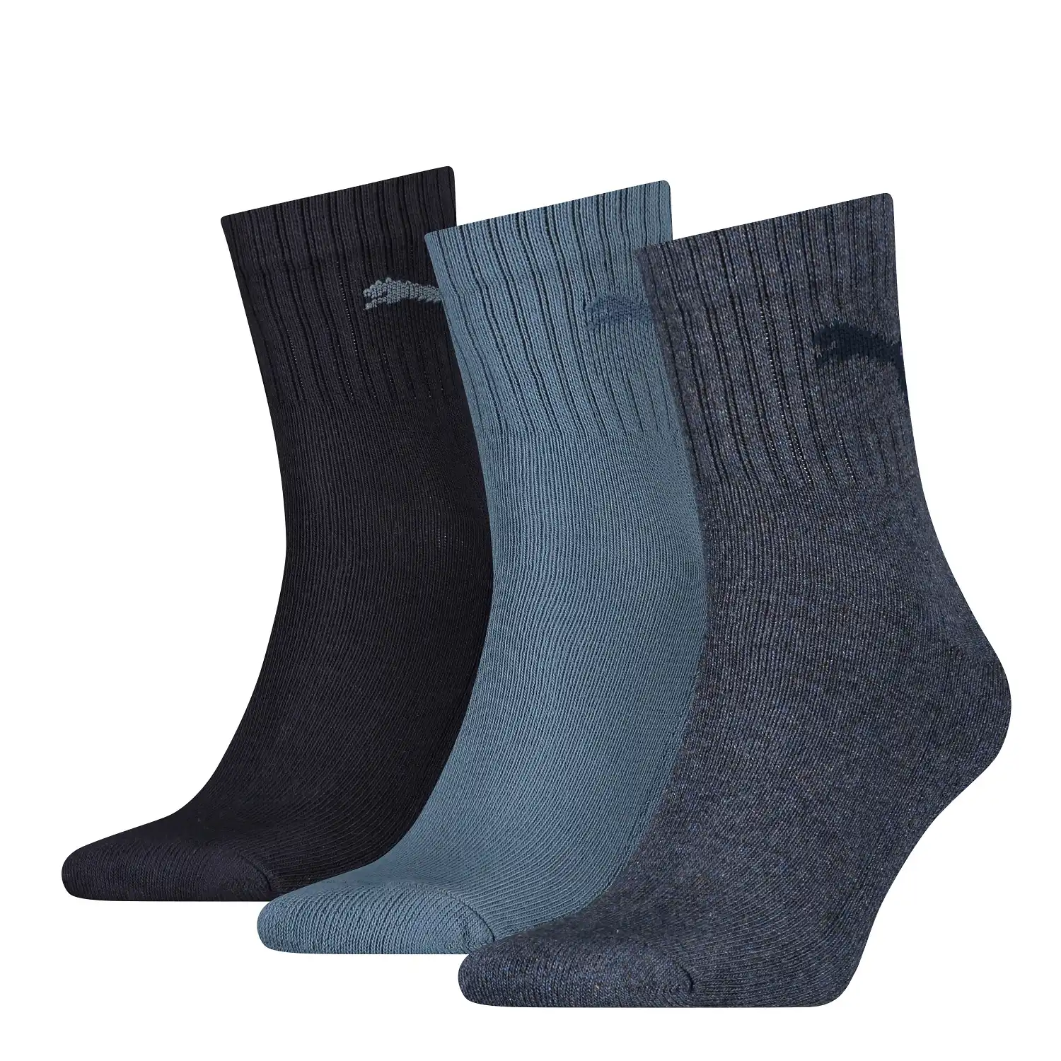 Socken "SHORT CREW UNISEX" 3-Pack in jeans/blau, 43/46 - Bild 1