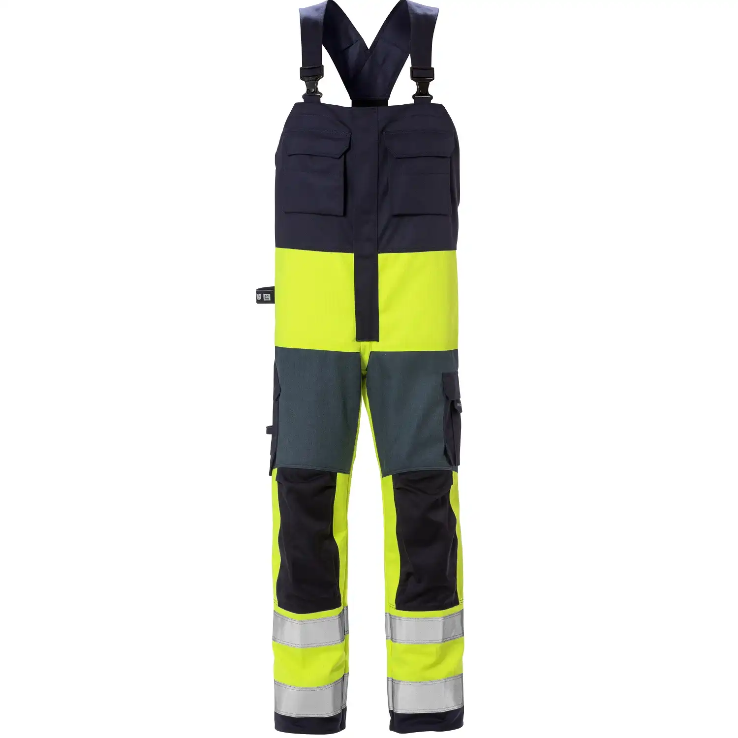 Multinorm Latzhose "1584 FLAM" Flame gelb/marine in D104 - Thumbnail 1