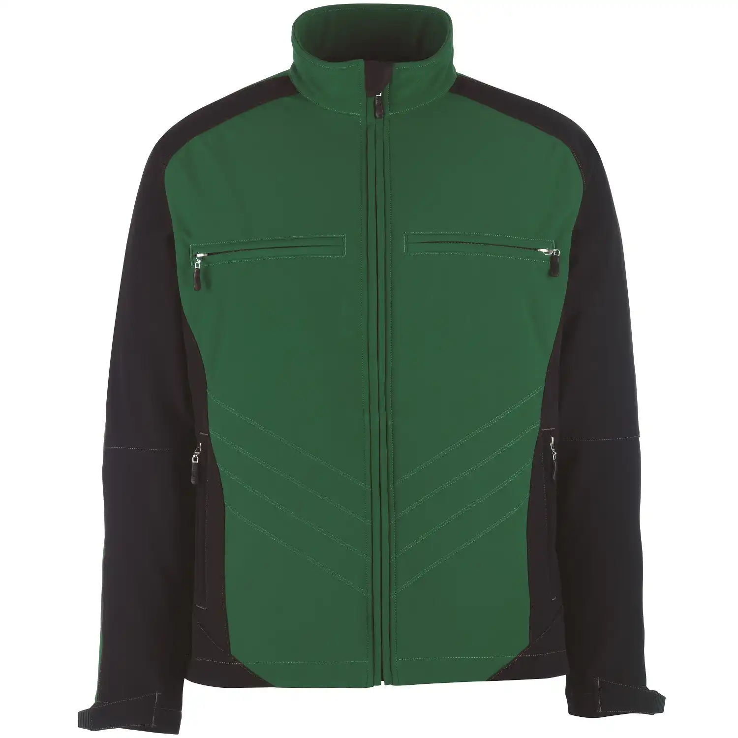 Softshelljacke "DRESDEN" Unique Zweifarbig in grün/schwarz, XXL - Bild 1