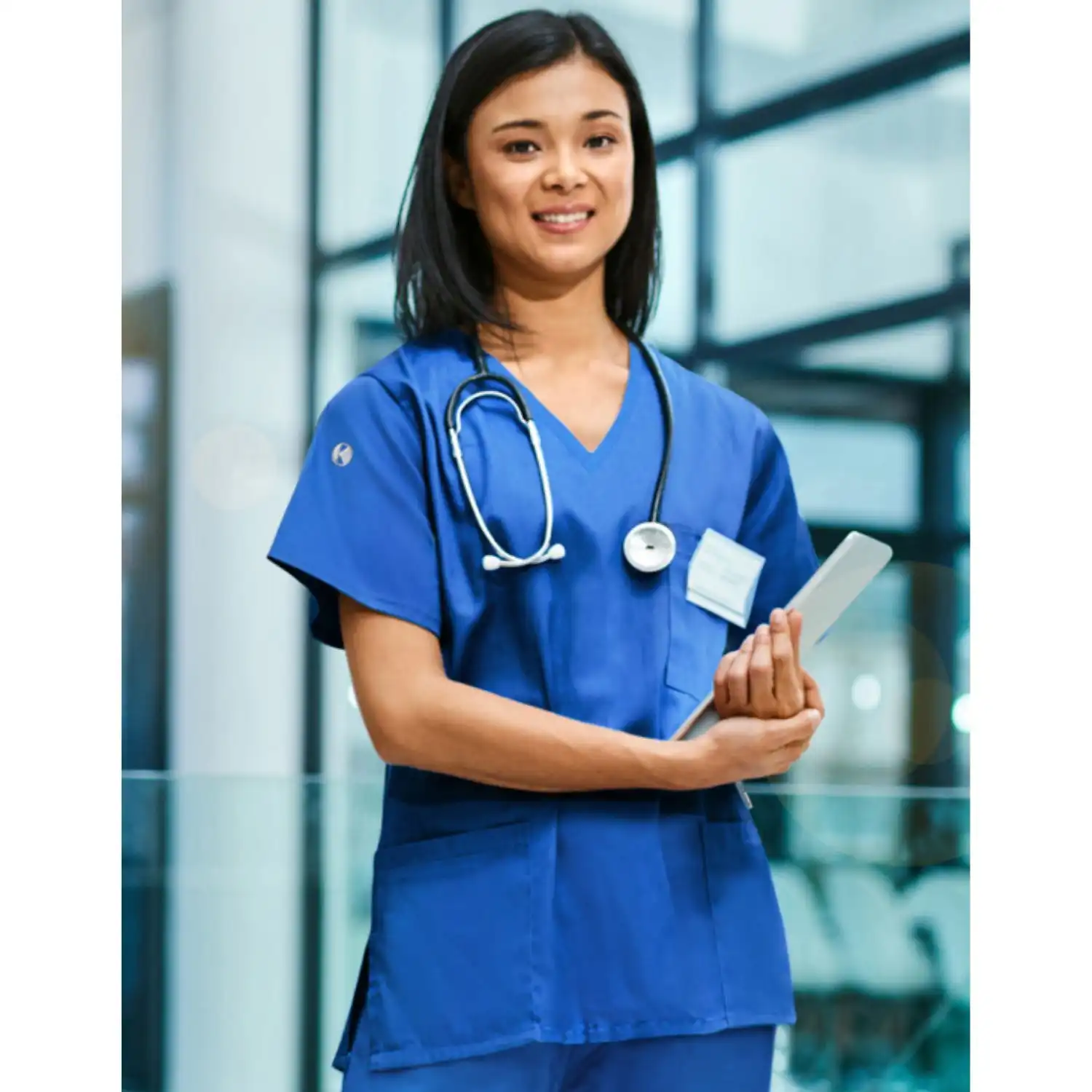 Damen Schlupfkasack Essential "KS 66" in königsblau, XL - Thumbnail 7