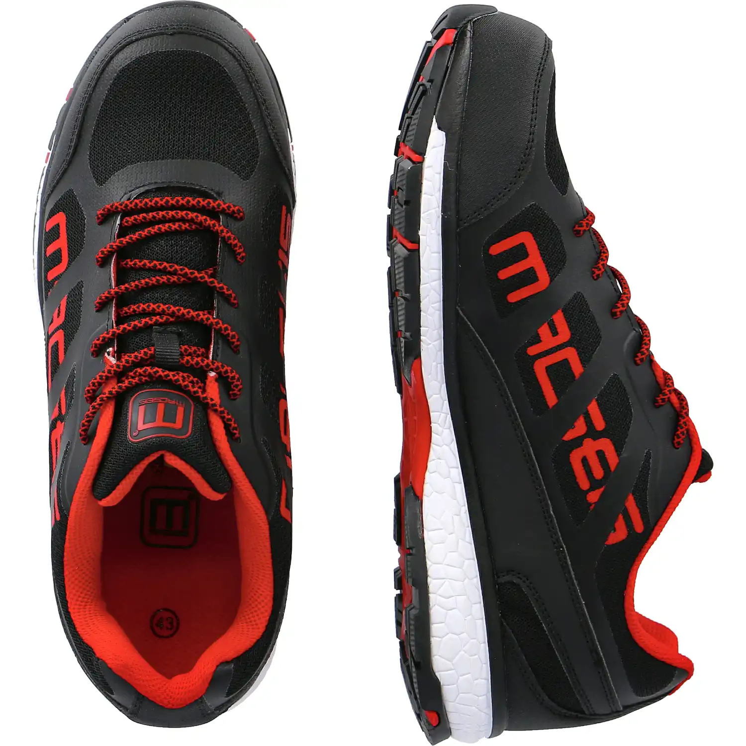 Sicherheitshalbschuhe S1P "MACTRONIC" schwarz/rot in 44 - Thumbnail 2