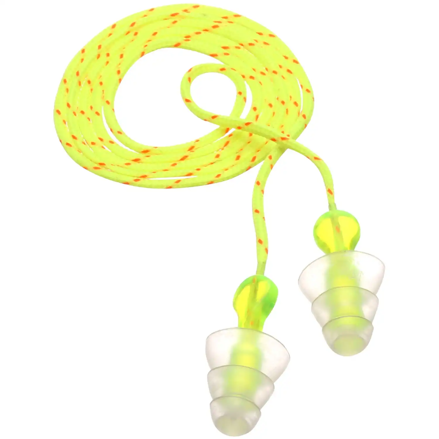 Tri-Flange™ Gehörschutzstöpsel mit Stoff Kordel | 1 Paar - Thumbnail 1