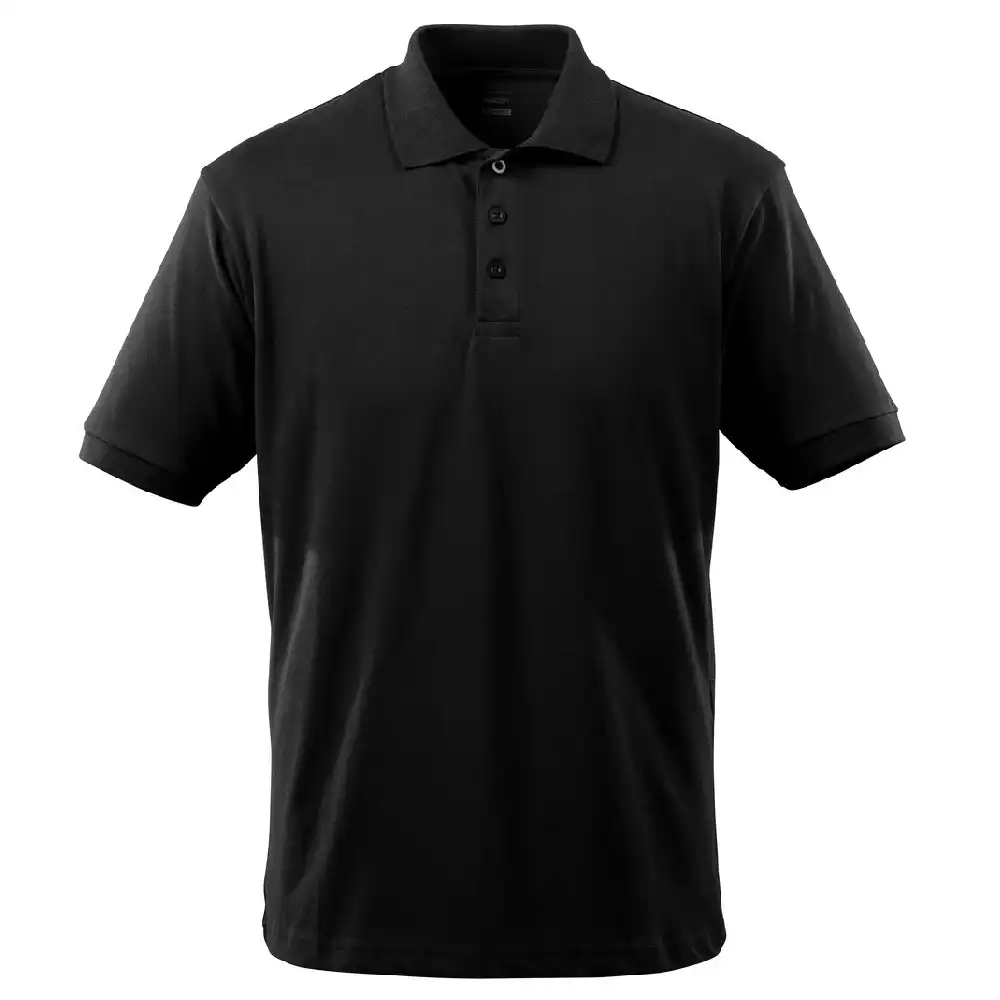 Polo-Shirt "BANDOL" Crossover in vollschwarz, XXL - Bild 1