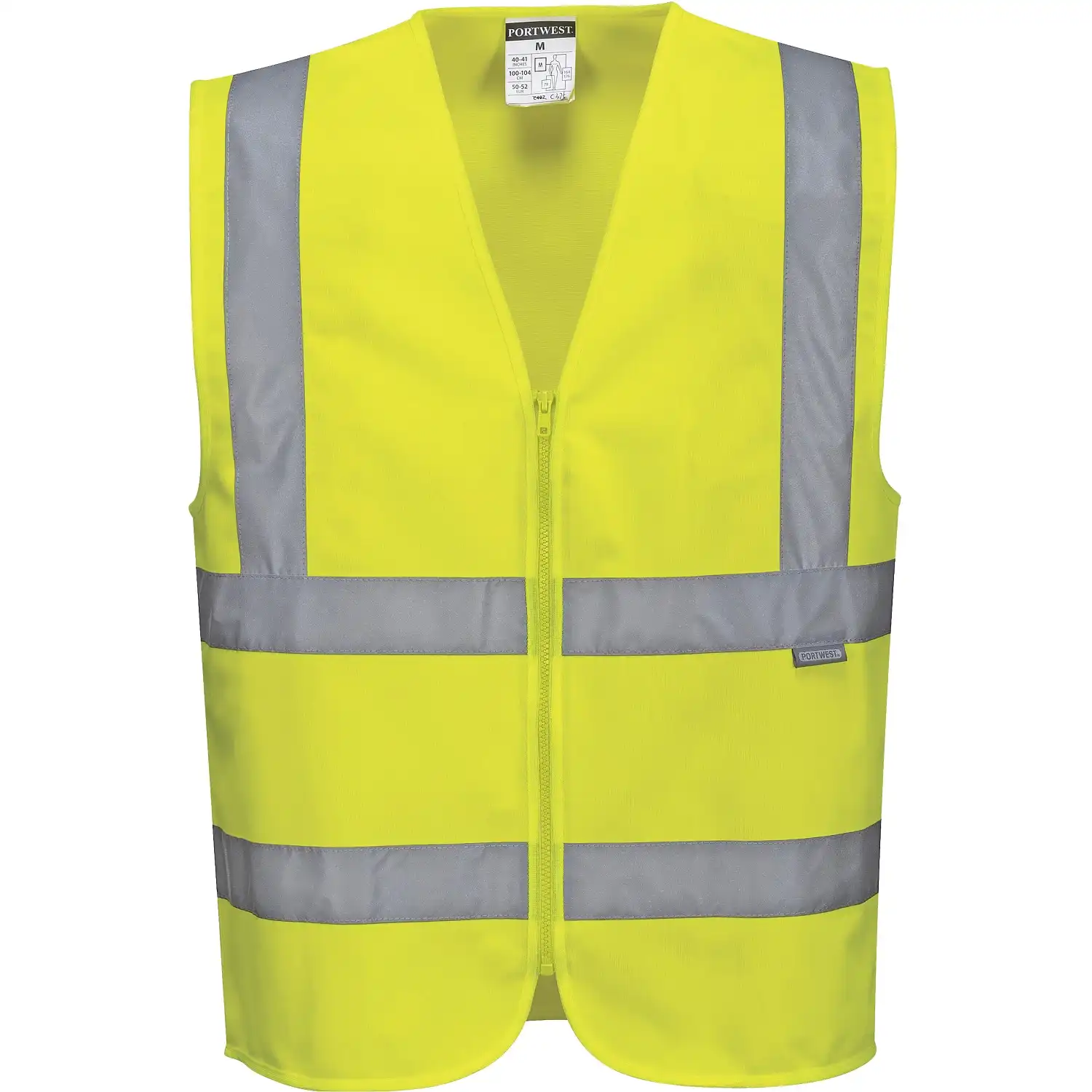 Warnweste mit Reißverschluss "C375" Kl. 2 in gelb, XL - Thumbnail 1