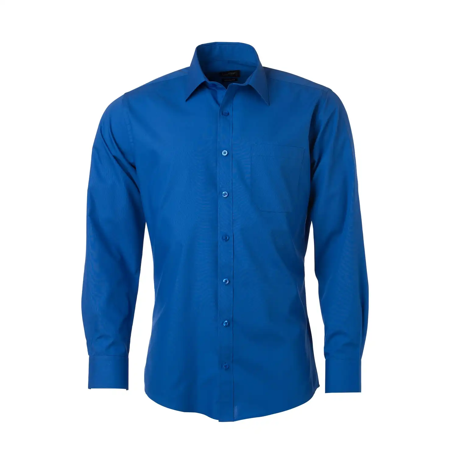 Langarm Hemd "JN678" in royal, 3XL - Bild 1