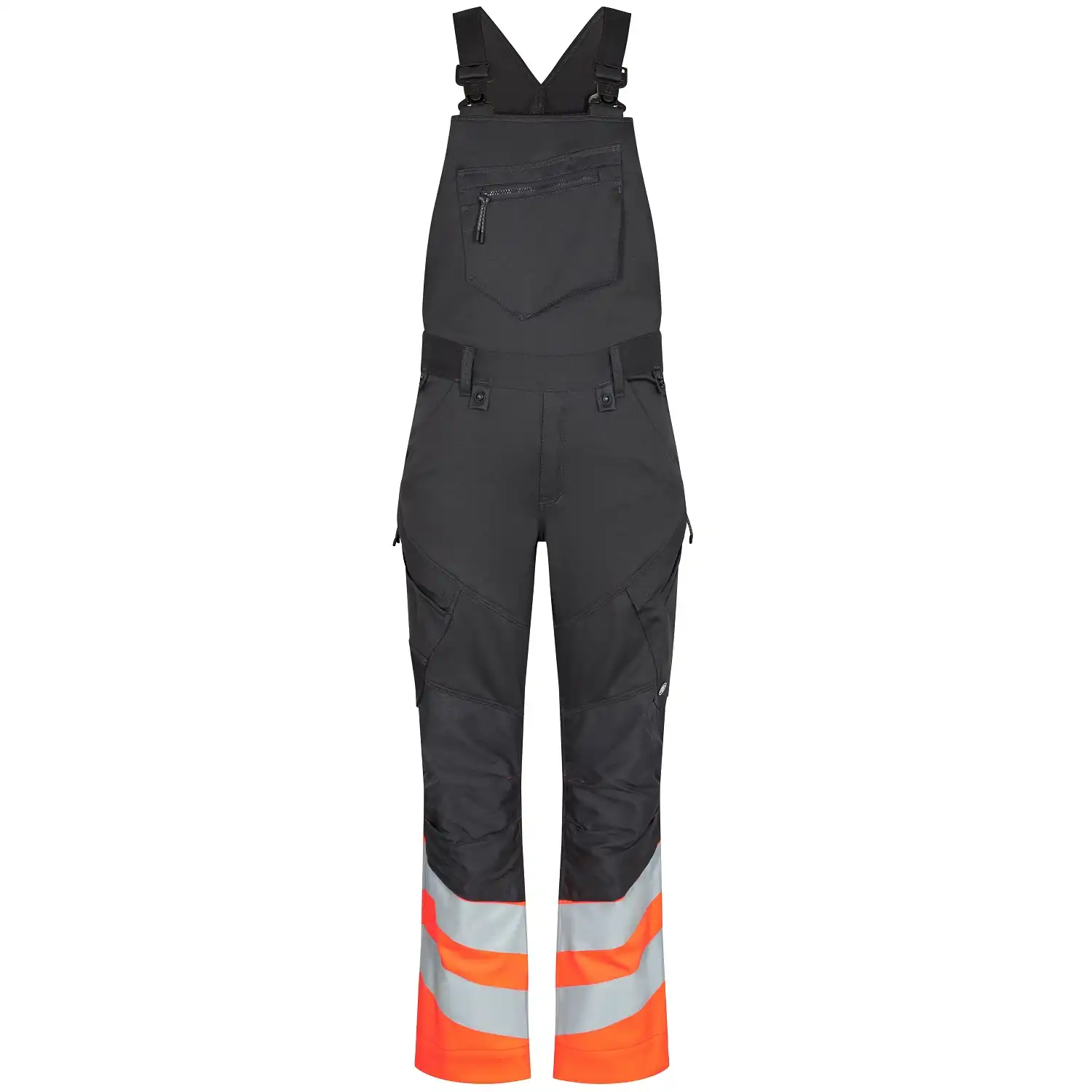 Warnschutz Latzhose "3546-314" Safety UV-Schutz in anthrazit/orange, 62 - Bild 1