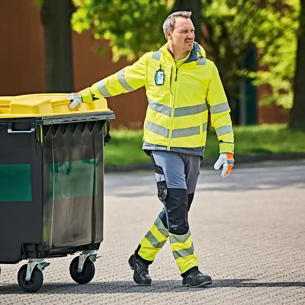 Warnschutz Regenparka  in gelb/grau, M - Thumbnail 4