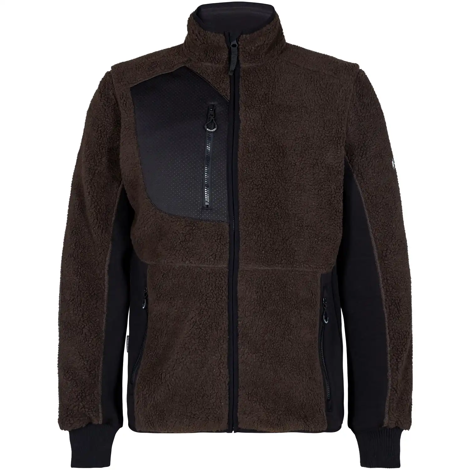 Faserpelzjacke "1362-298" X-treme in mokkabraun/schwarz, XS - Thumbnail 1