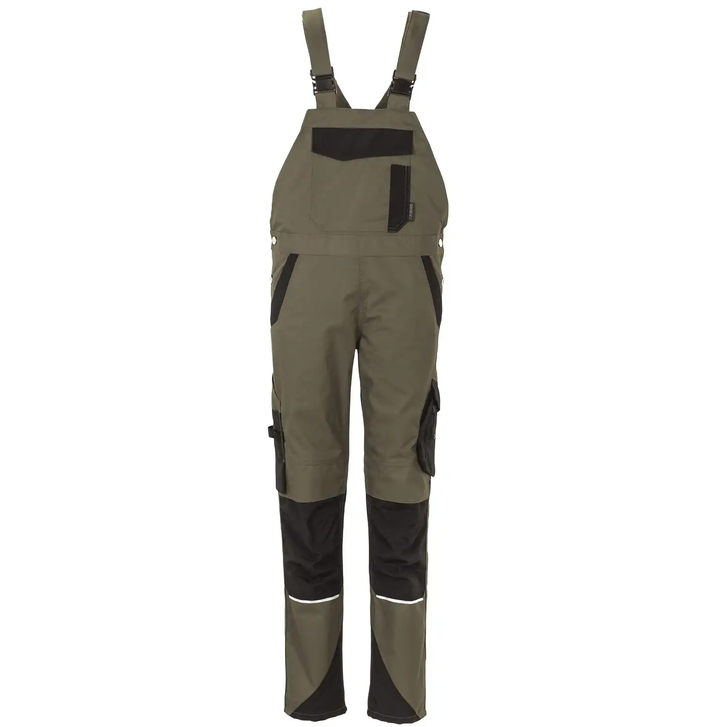 Damen Stretch-Latzhose "Norit" in oliv/schwarz, 36 - Bild 1