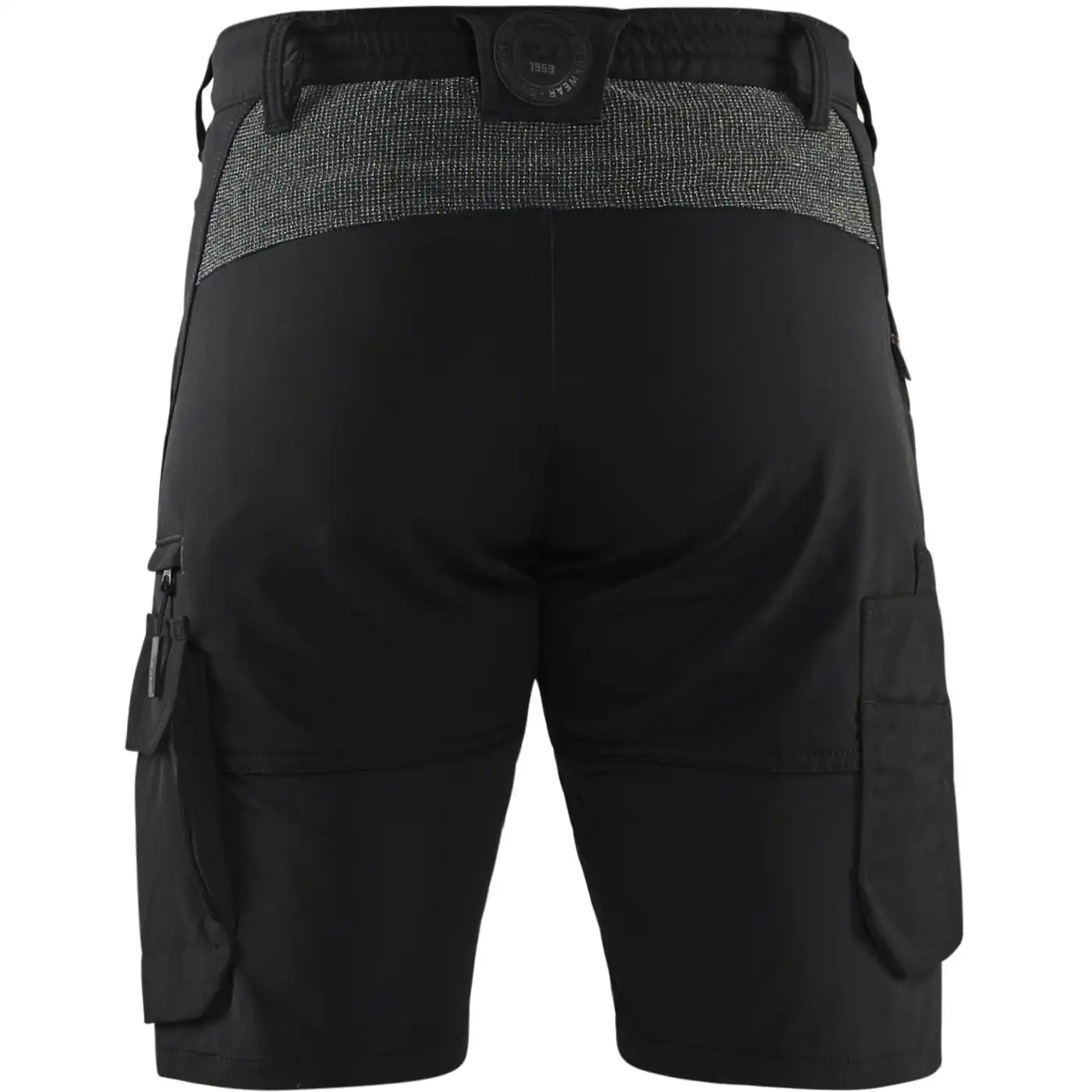 Stretch Service-Shorts "1423" in schwarz/dunkelgrau, C48 - Thumbnail 2