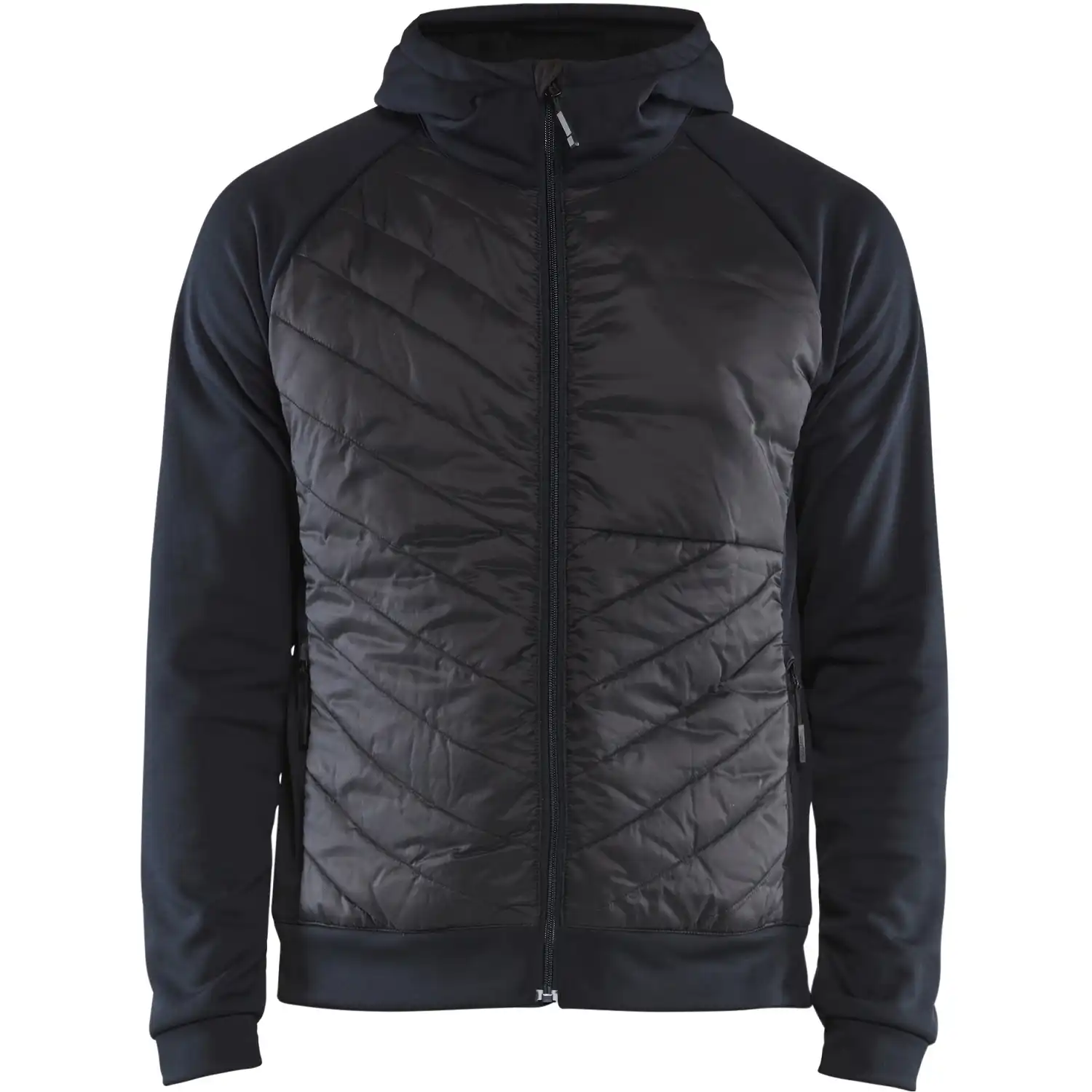 Hybrid-Sweatjacke "3463" in Dunkelmarine/Schwarz, S - Bild 1