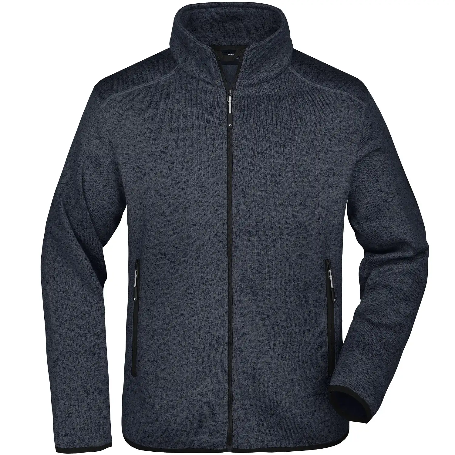 Strickfleece-Jacke "JN762" in dark-melange, 3XL - Bild 1