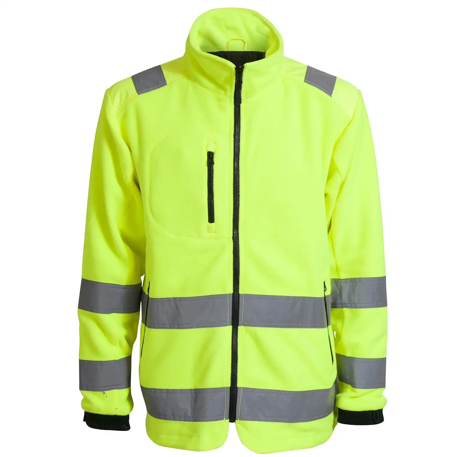 Warnschutz Zip-In Fleecejacke "150014R" Visible Xtreme Kl. 3 in fluorgelb, L - Thumbnail 1