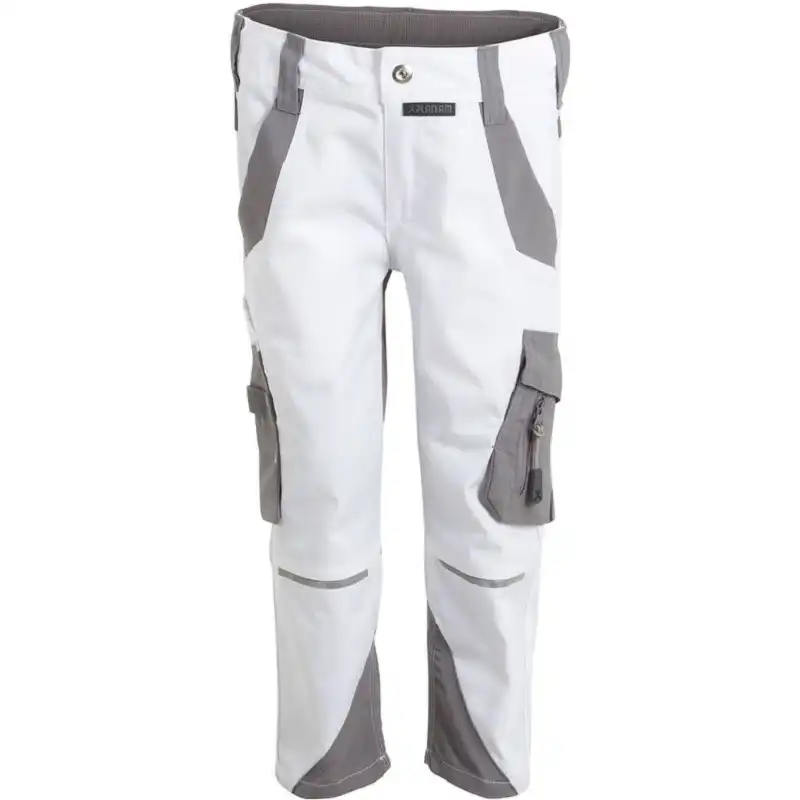Kinder Stretch-Bundhose "Norit" in weiß/zink, 110/116 - Thumbnail 1