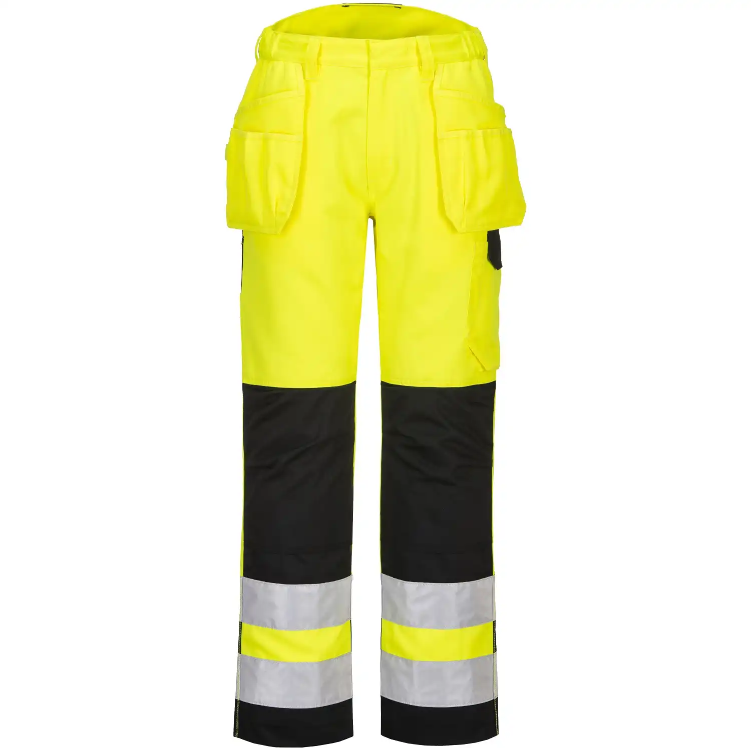 Warnschutz Handwerkerhose "PW242" PW2 in gelb/schwarz, 41 - Thumbnail 1