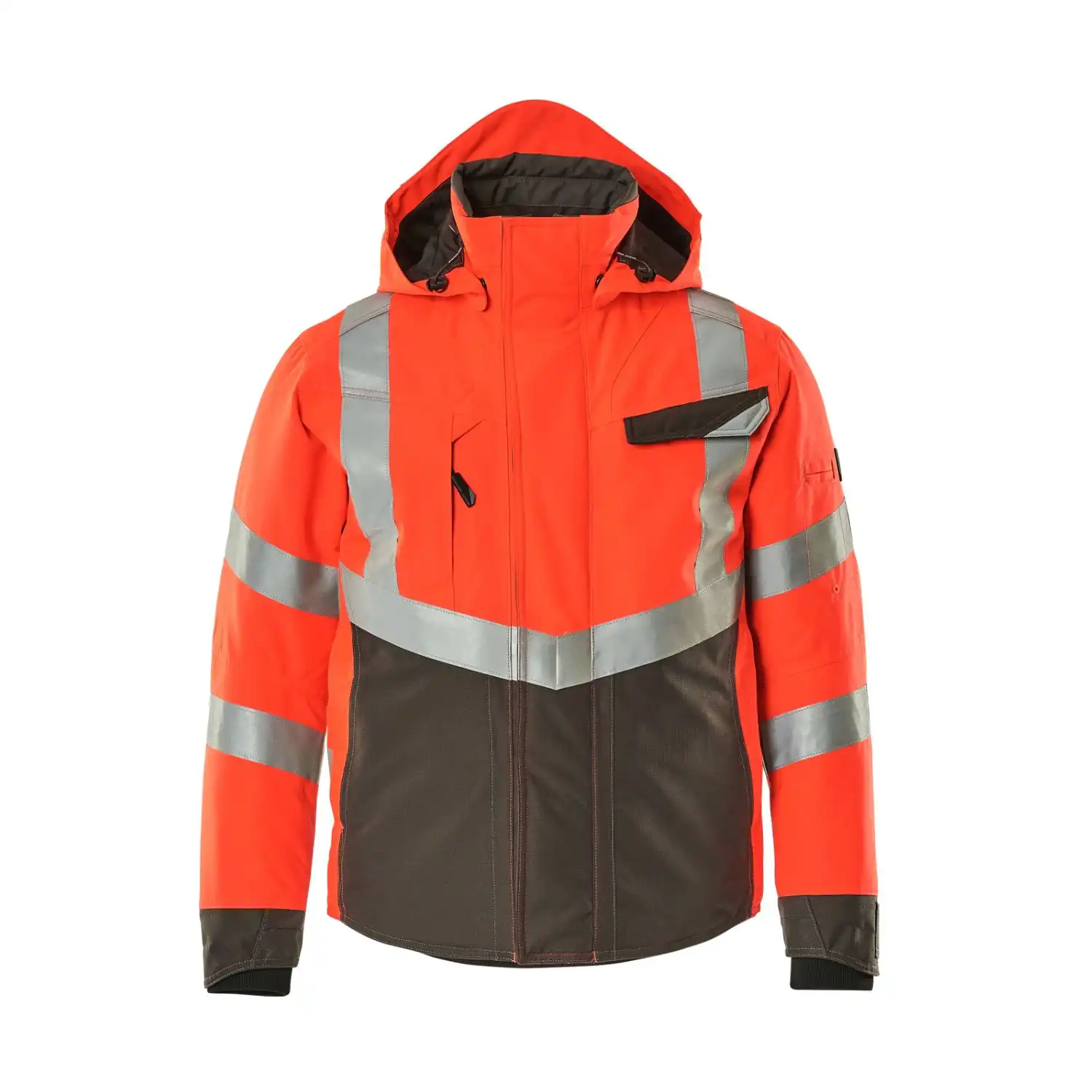 Warnschutz Winterjacke "HASTINGS" Safe Supreme in rot/anthrazit, XXL - Thumbnail 1