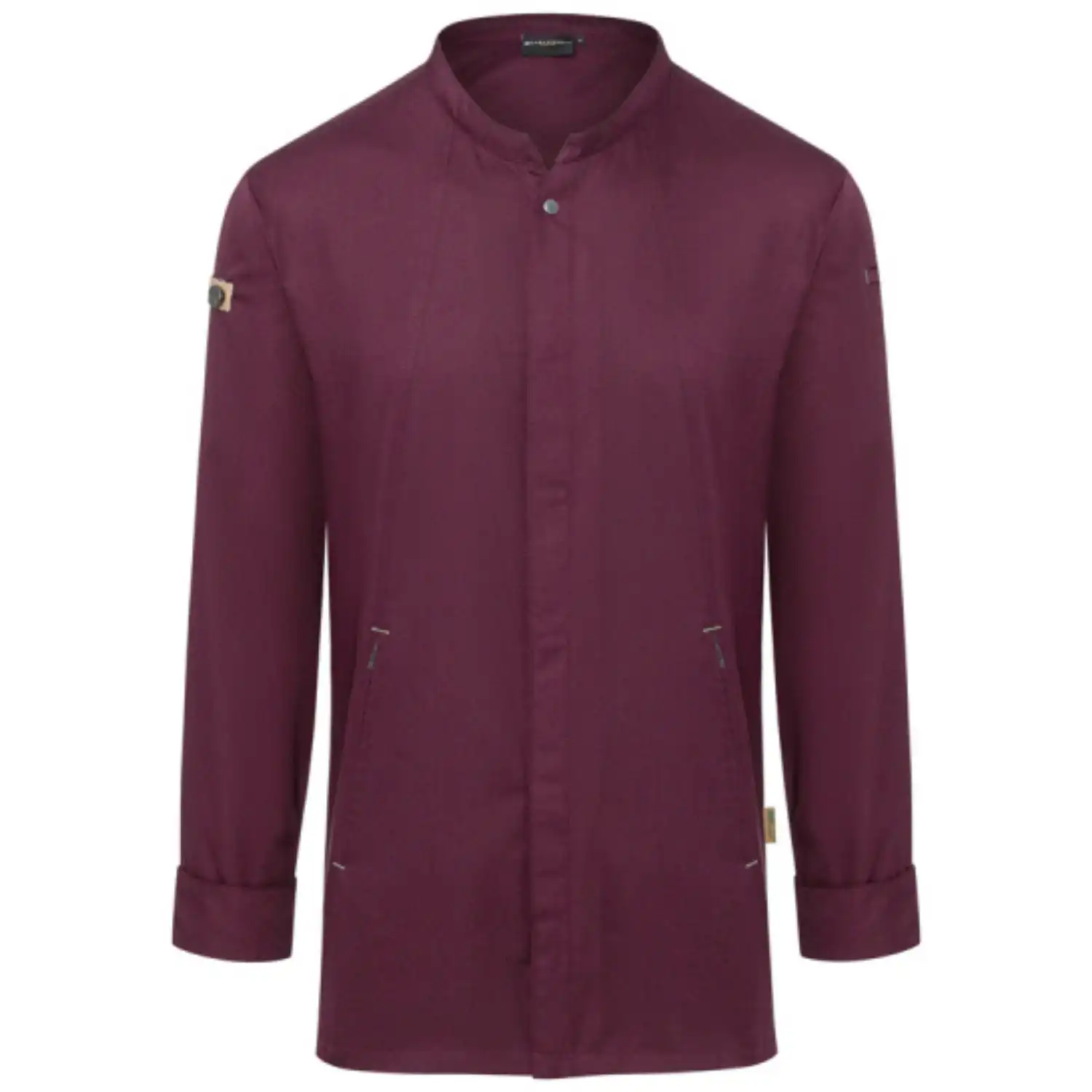 Herren Kochjacke "JM 35" in aubergine, 48 - Thumbnail 1