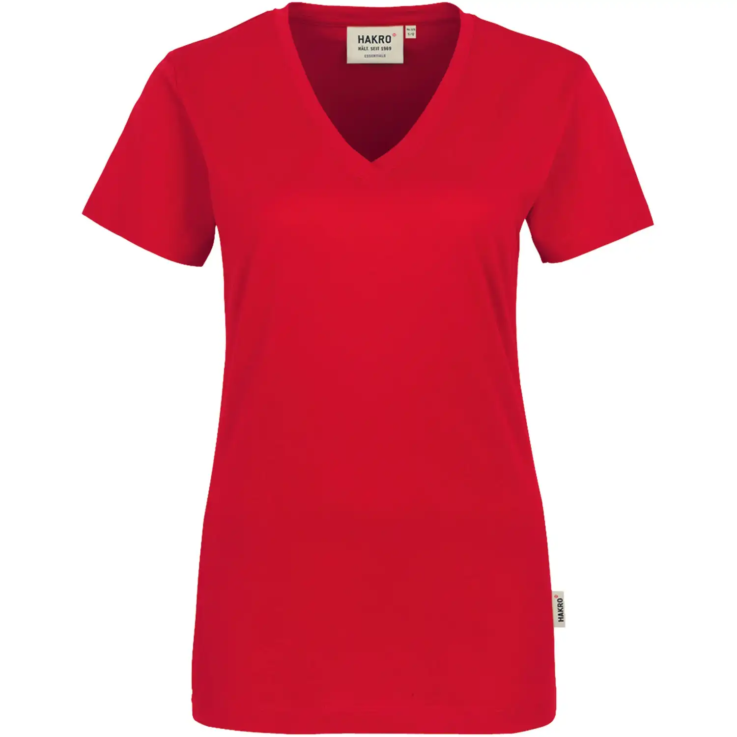 Damen T-Shirt "Classic" V-Ausschnitt 126 in Rot, L - Bild 1