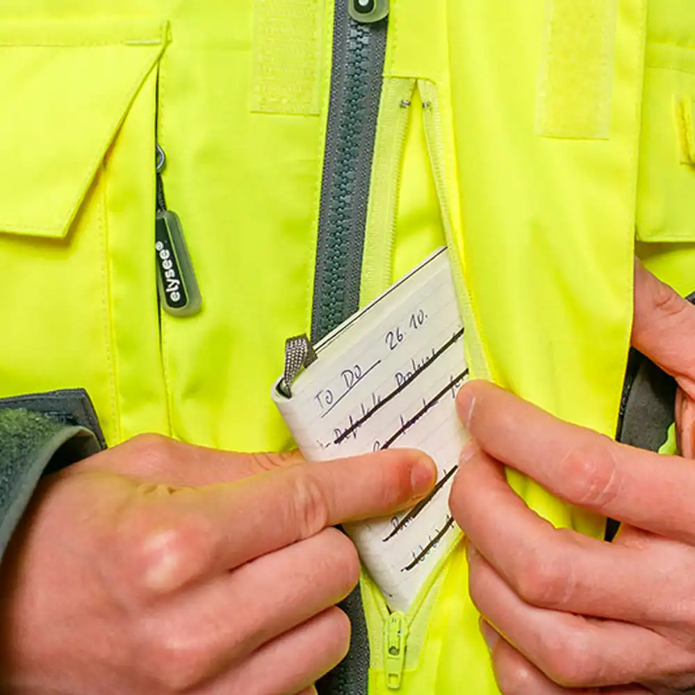 Warnschutz-Winterjacke 2in1 "RUFUS"Gelb/Grau in L - Thumbnail 4