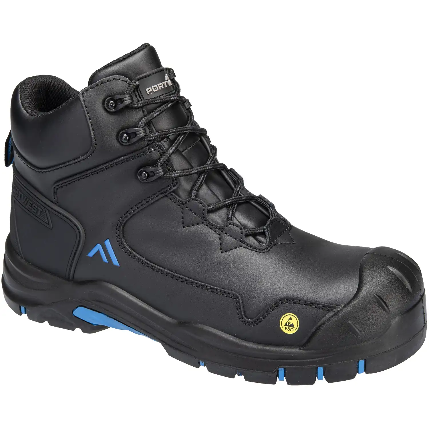 Sicherheitshochschuhe S3S "FC18" schwarz/blau in 43 - Bild 1