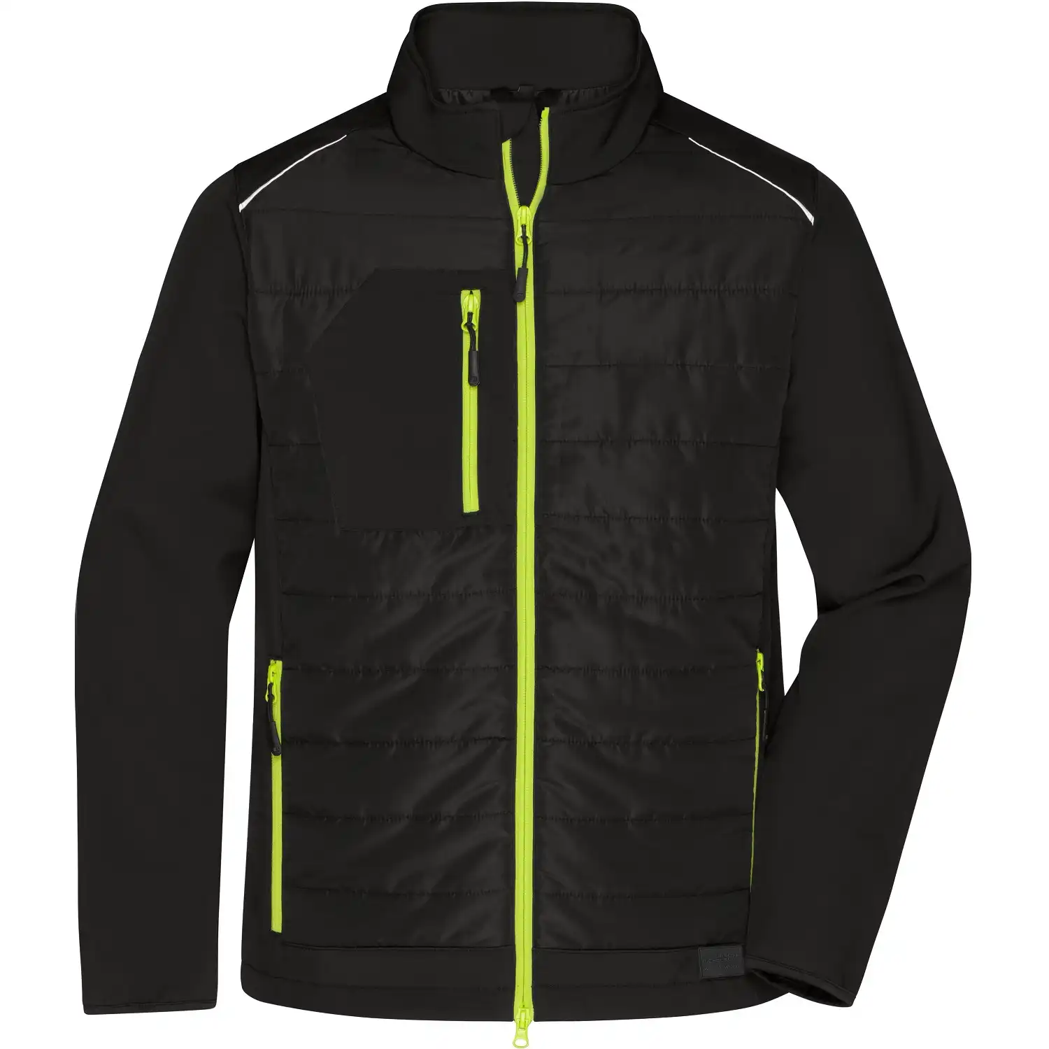 Hybridjacke "JN1820" in black/yellow, 3XL - Thumbnail 1