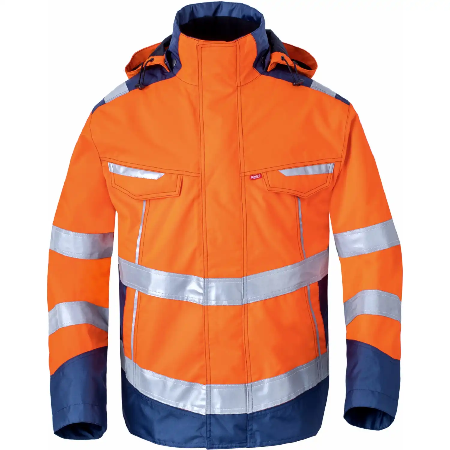 Warnschutz Regen-Parka "50217" High Visibility Excellence in orange/marine, L - Thumbnail 1