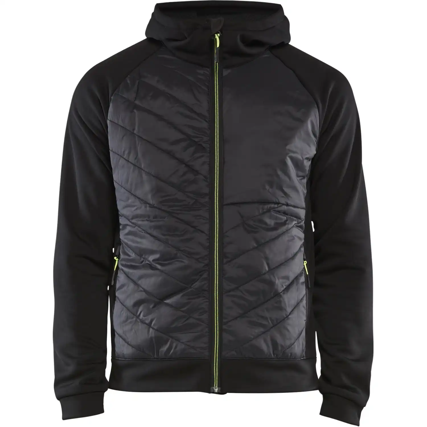 Hybrid-Sweatjacke "3463" in schwarz/gelb, 3XL - Bild 1