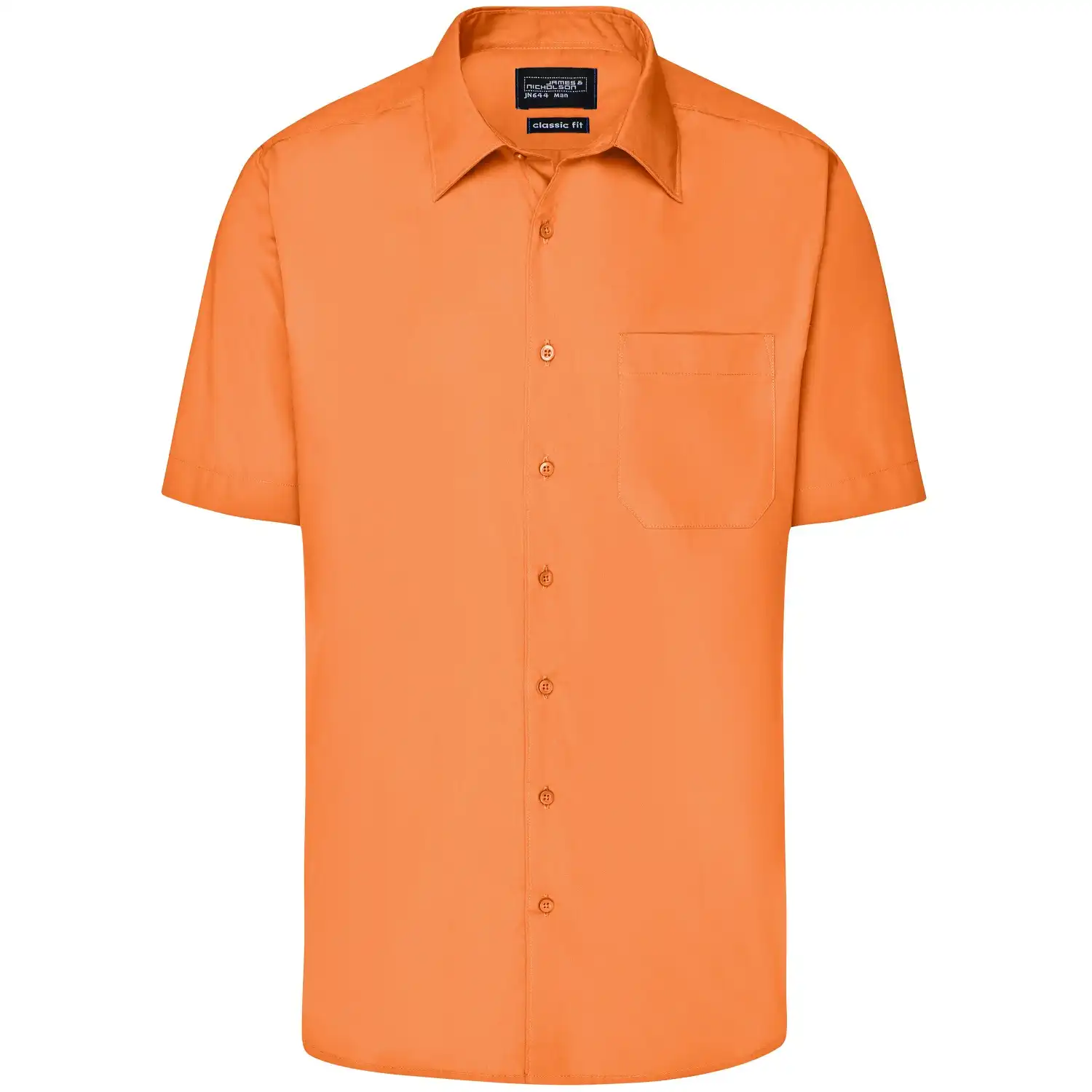 Herren Business Hemd kurzarm "JN644" in Orange, L - Thumbnail 1