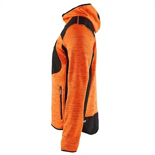 Strickjacke "4930" mit Softshell in 259 orange/schwarz, L - Thumbnail 3