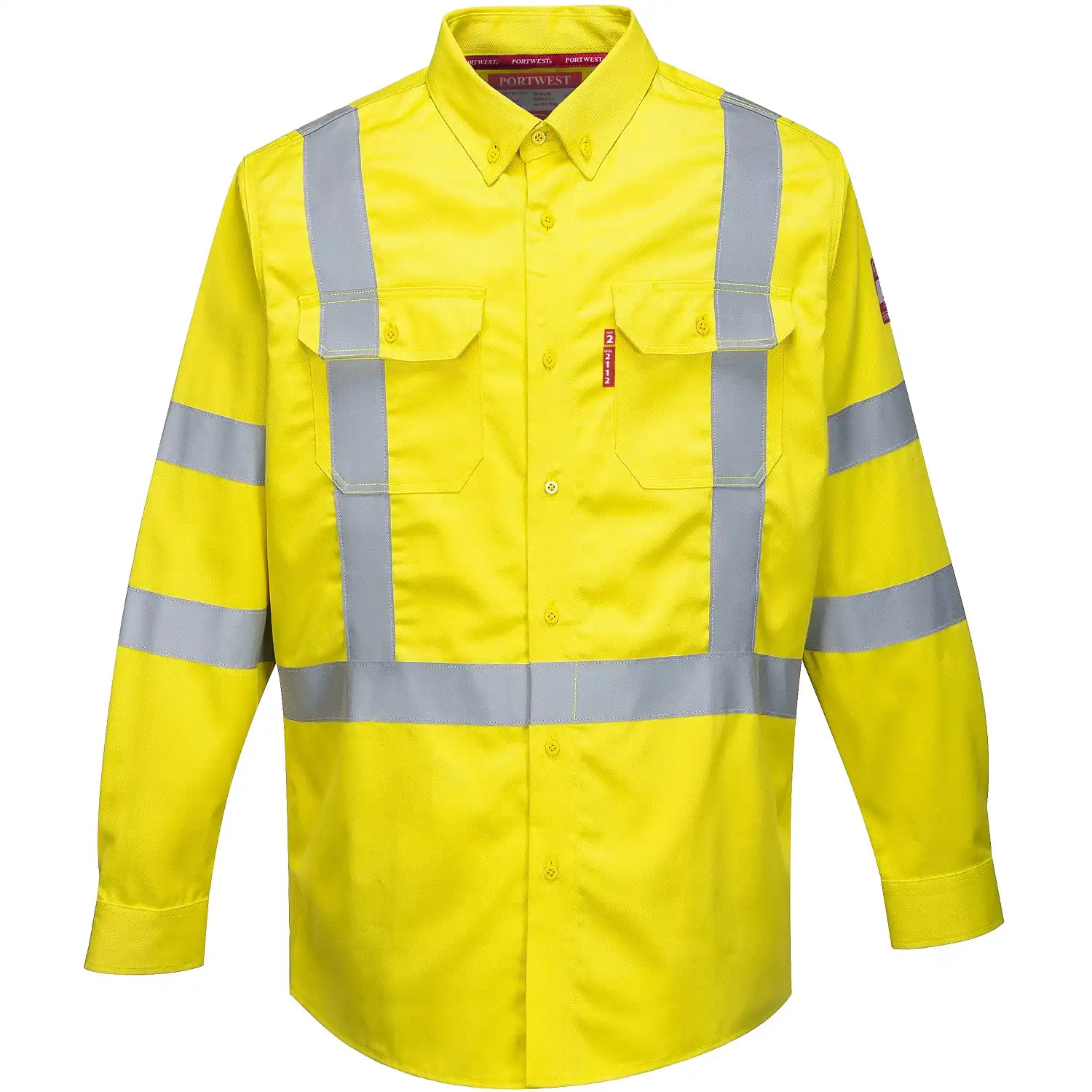 Multinorm Hemd "FR95" Bizflame gelb in 3XL - Thumbnail 1