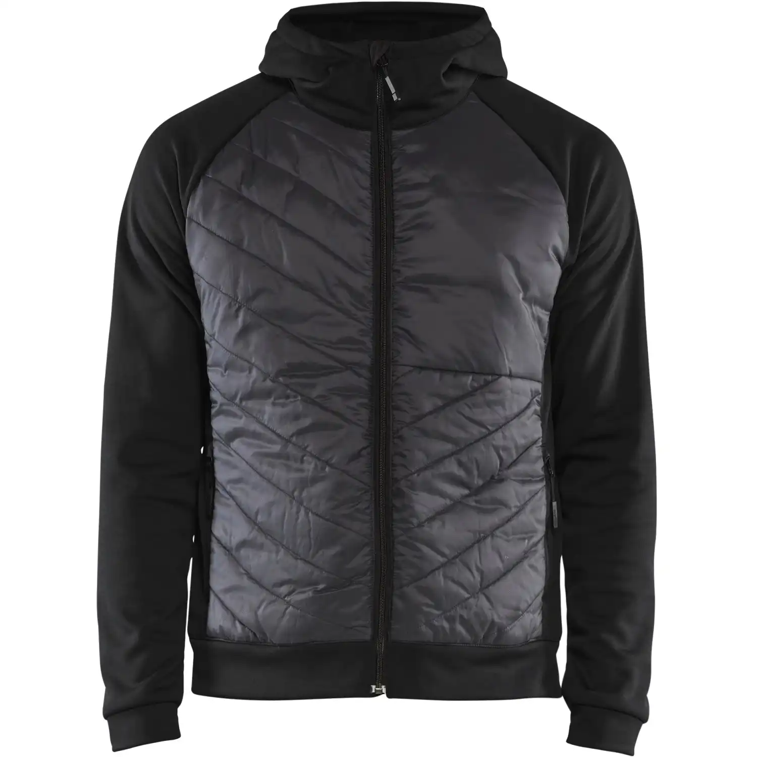 Hybrid-Sweatjacke "3463" in schwarz/dunkelgrau, 3XL - Bild 1