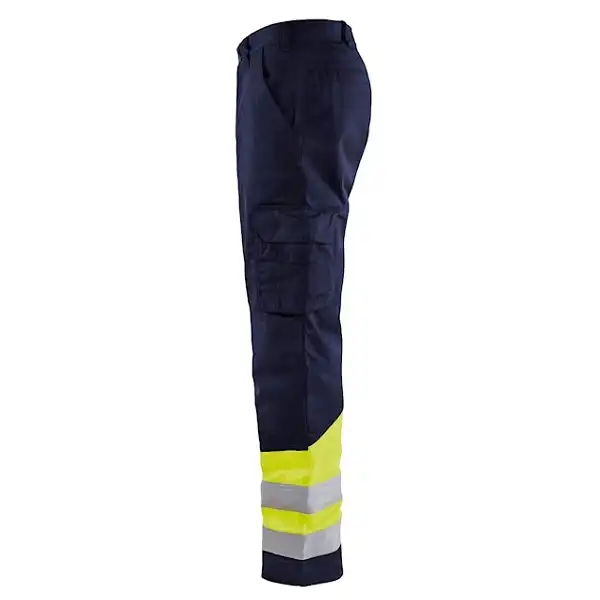 Warnschutz Bundhose "1564" in marine/gelb, C44 - Thumbnail 3