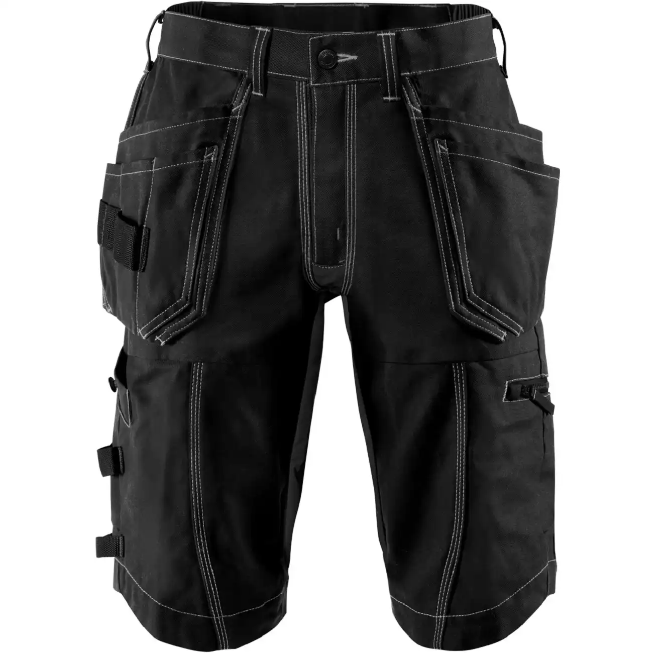 Stretch Handwerkershorts "2607 FASG" in schwarz, C48 - Thumbnail 1