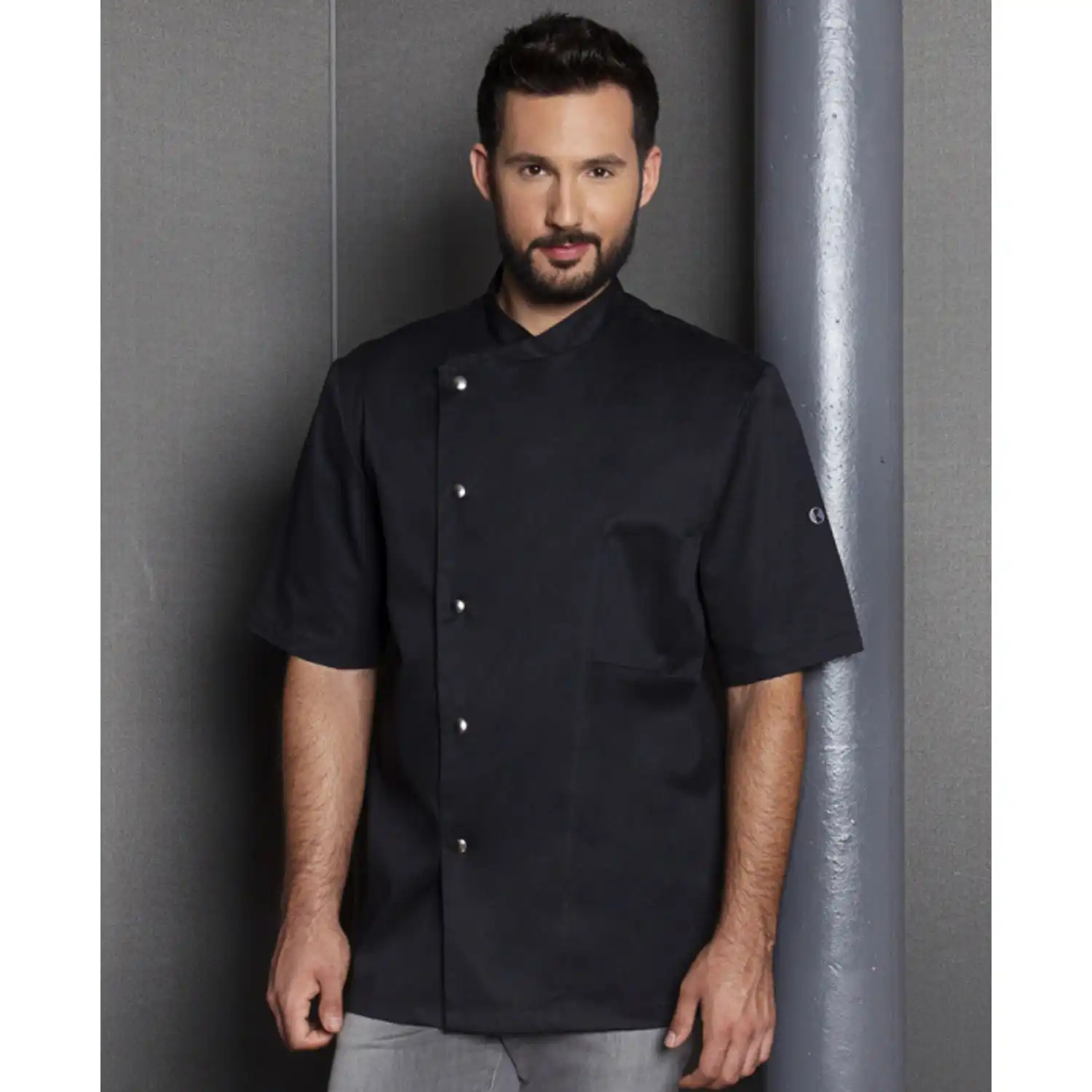 Herren Kochjacke Gustav "JM 15" in schwarz, 48 - Thumbnail 6