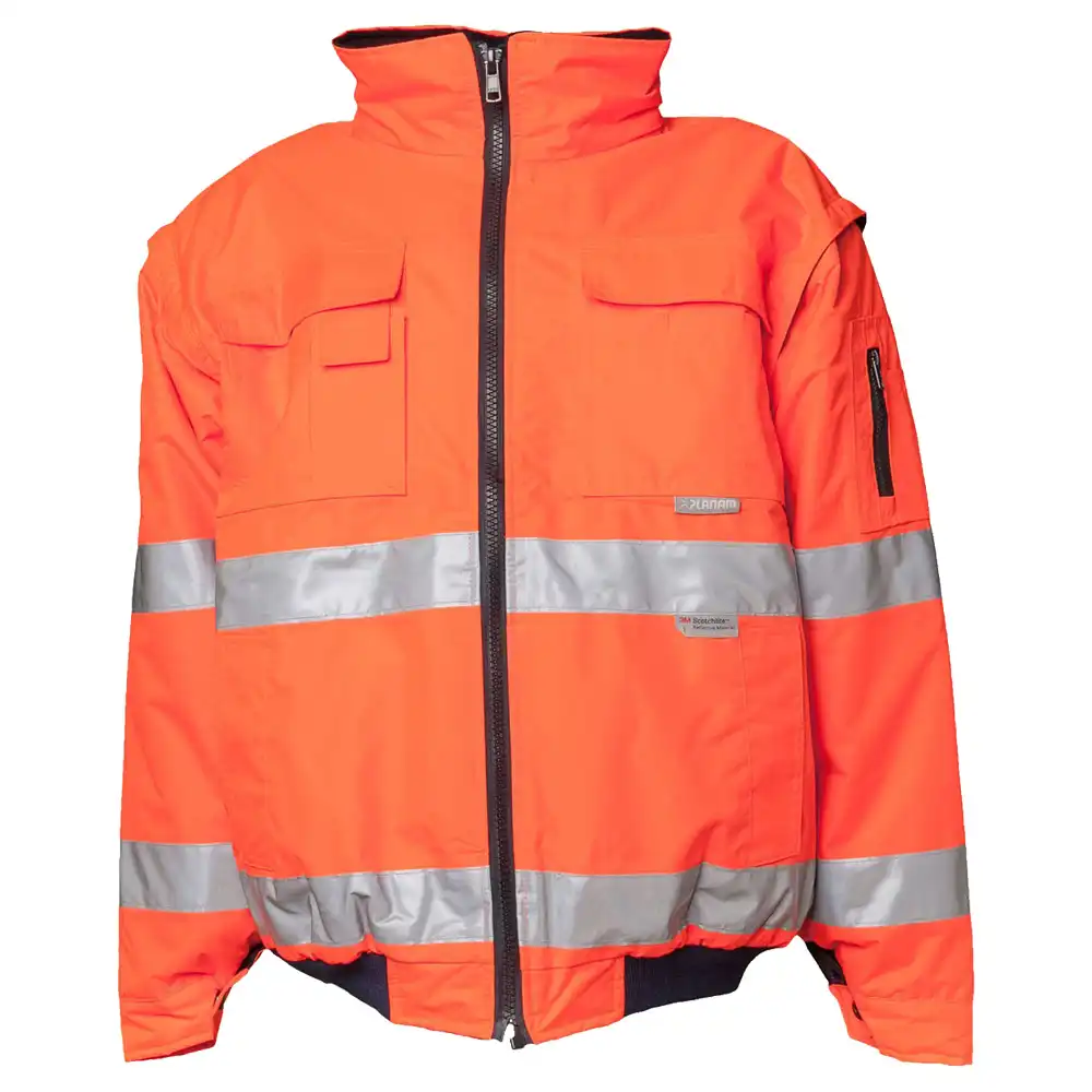Warnschutz Pilotenjacke 2in1 "UNI" in uni orange, 4XL - Thumbnail 1